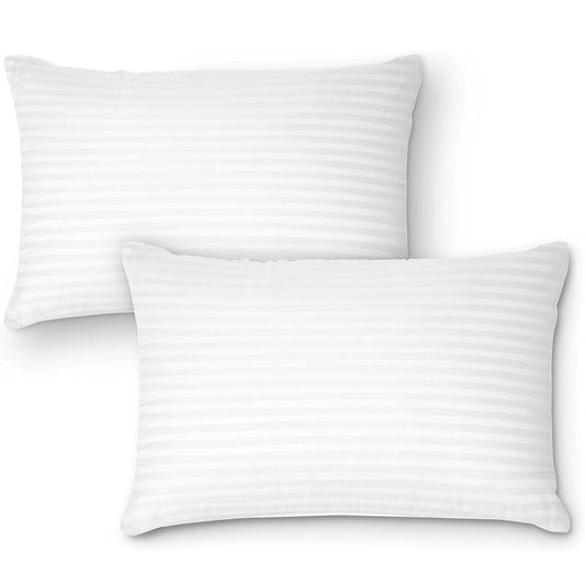 OLIVIA ROCCO 2 Pack Luxury Hotel Pillows Hypoallergenic Hollowfibre Soft Medium Support Breathable For Comfortable Sleep Standard Size