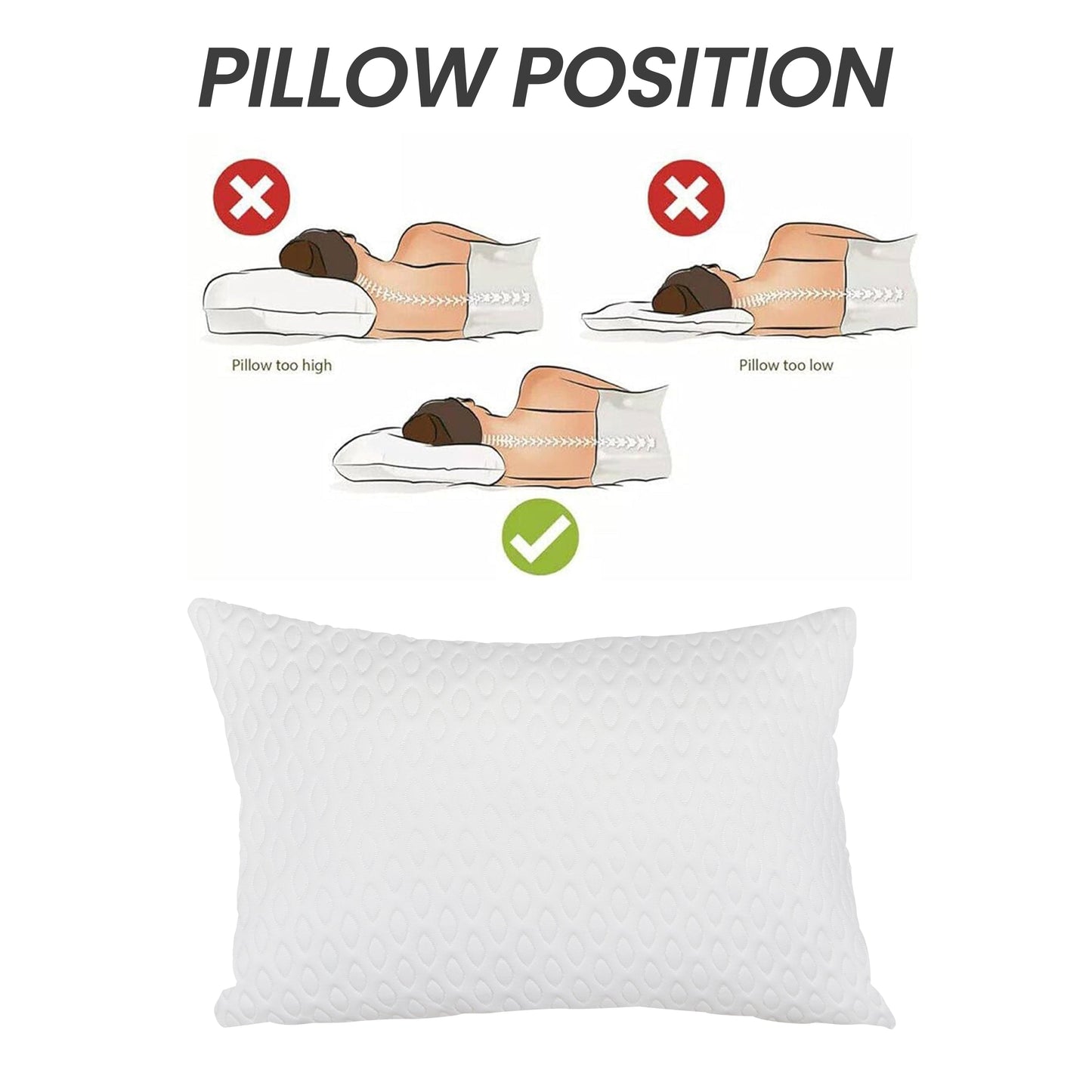 OLIVIA ROCCO Air Flow Pillow Hotel Quality Anti Snore Side Sleeper Premium Fibre Filling For Neck And Back Support With Breathable Cooling Technology