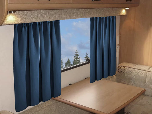 OLIVIA ROCCO Caravan Blackout Curtains 11 Colours Thermal Pencil Pleat Panels Door Panels For Caravans And Campervans All Seasons