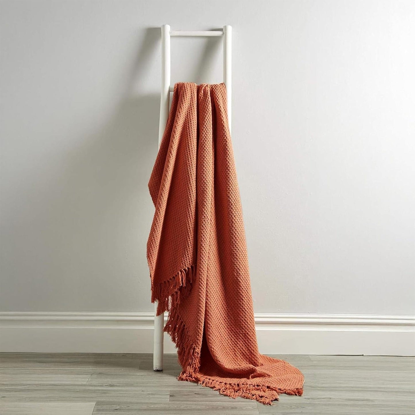 OLIVIA ROCCO Cotton Throw Super Soft Lightweight Eco Friendly Recycled Cotton For Sofa Bed Chair Calming Colours Home Decor