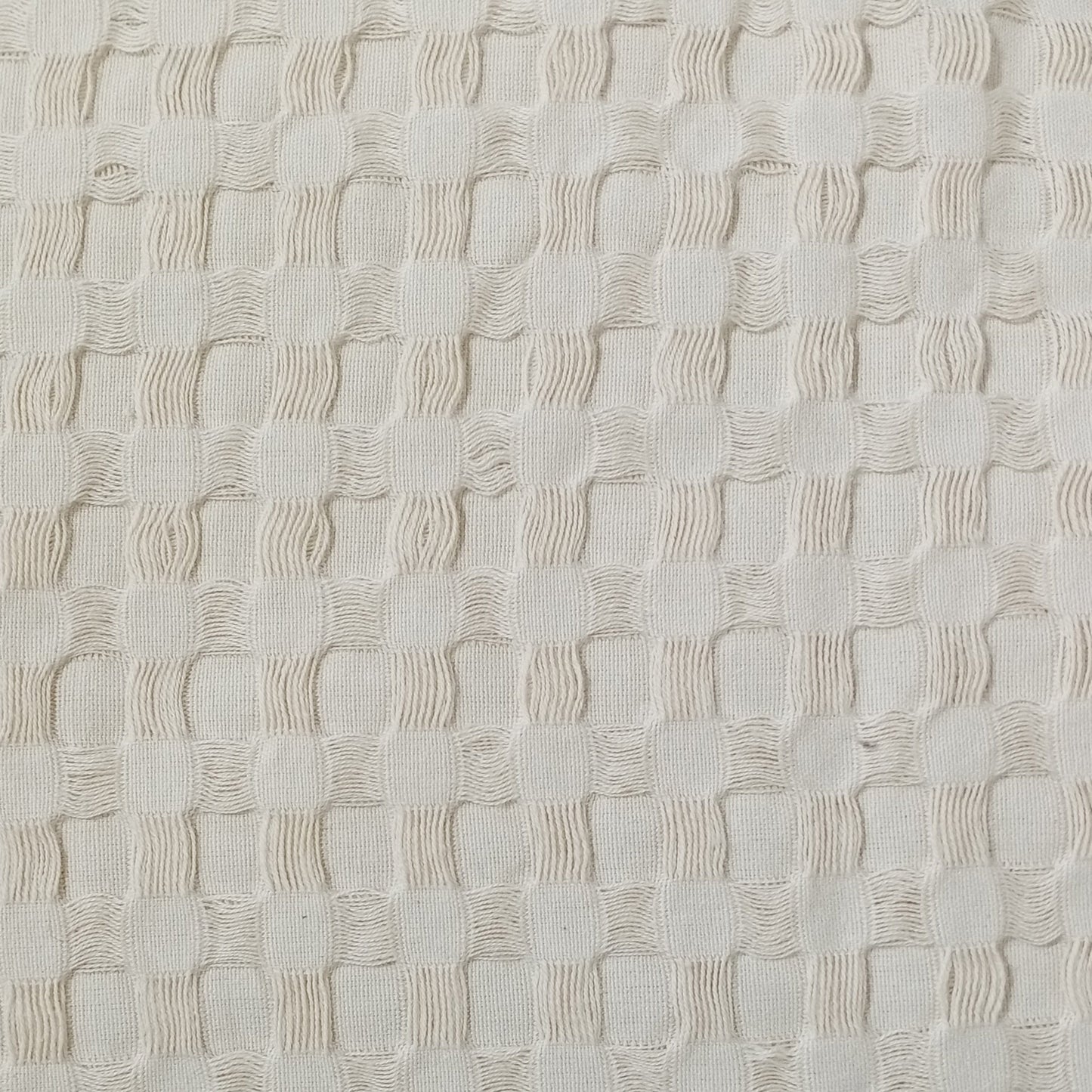 OLIVIA ROCCO Florian Checked Throw Blanket Natural Cotton Bedspread For Sofas Armchairs Settee Couch Beds And Couches Soft Touch