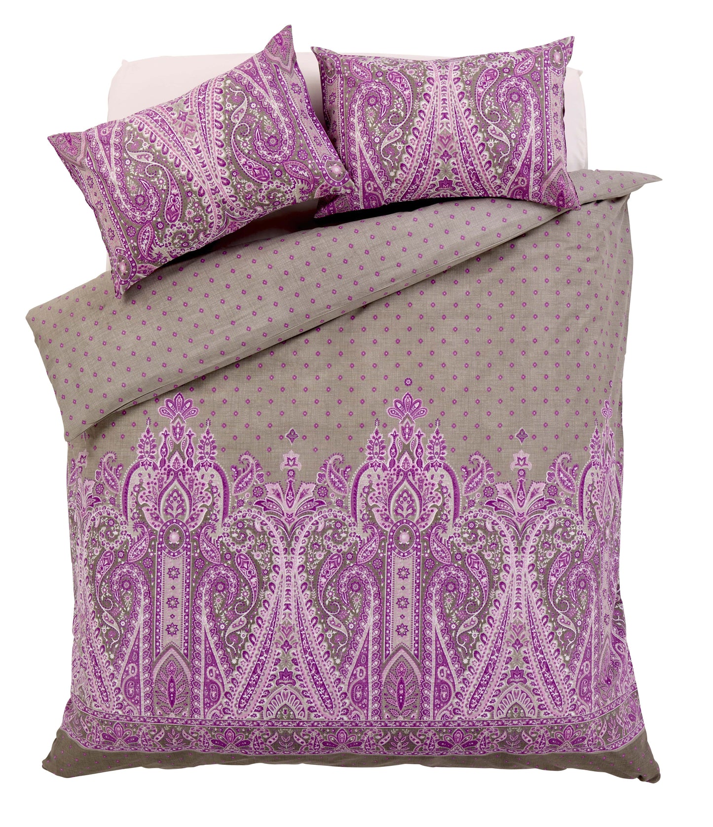 Duvet Set Cotton Rich Paisley Design For Double And King Sizes