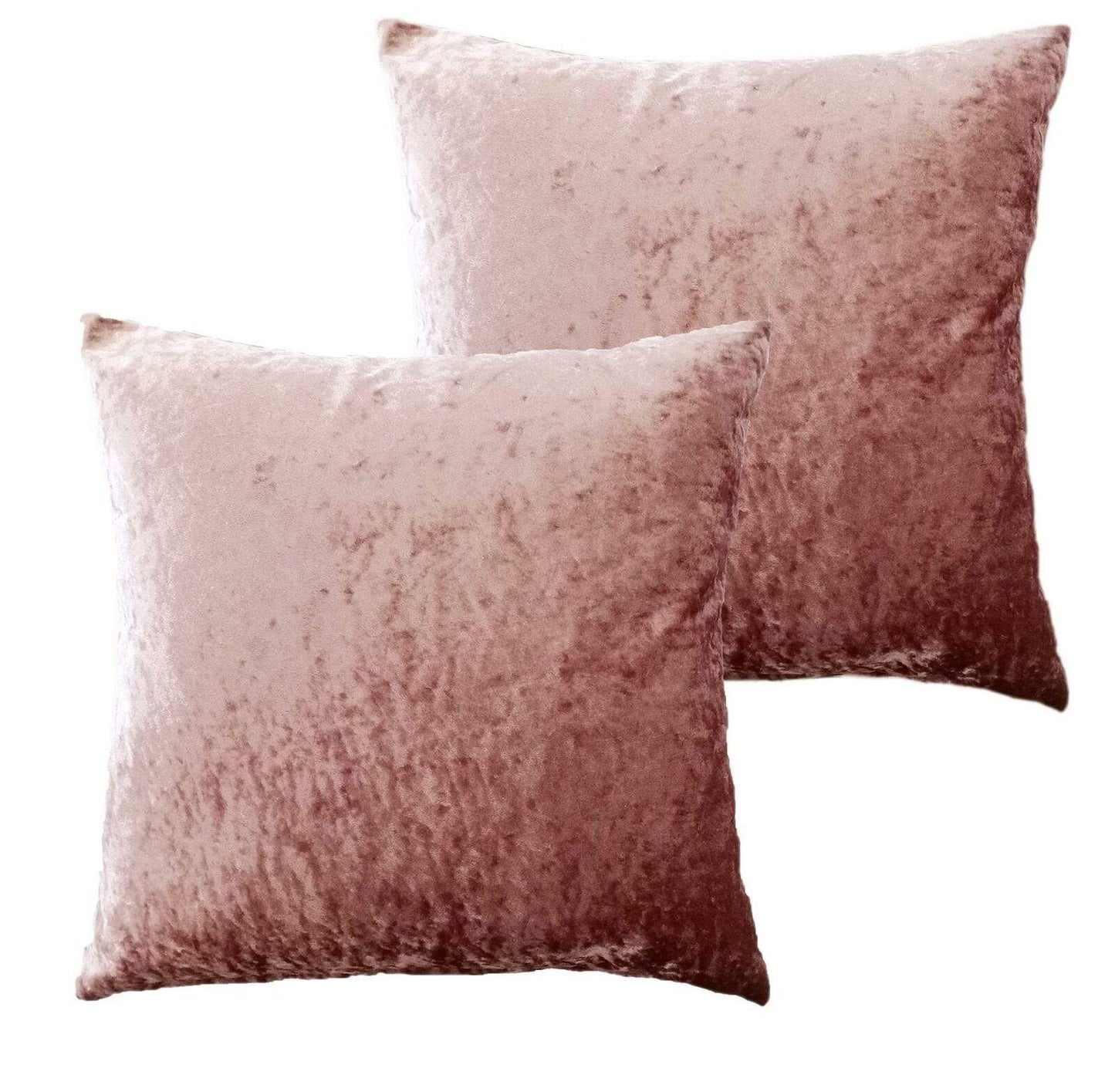 OLIVIA ROCCO Crushed Velvet Cushion Covers 17x17 Inches Pack Of 2 Polyester Indoor Outdoor Decorative Pillow Cases With Subtle Sheen
