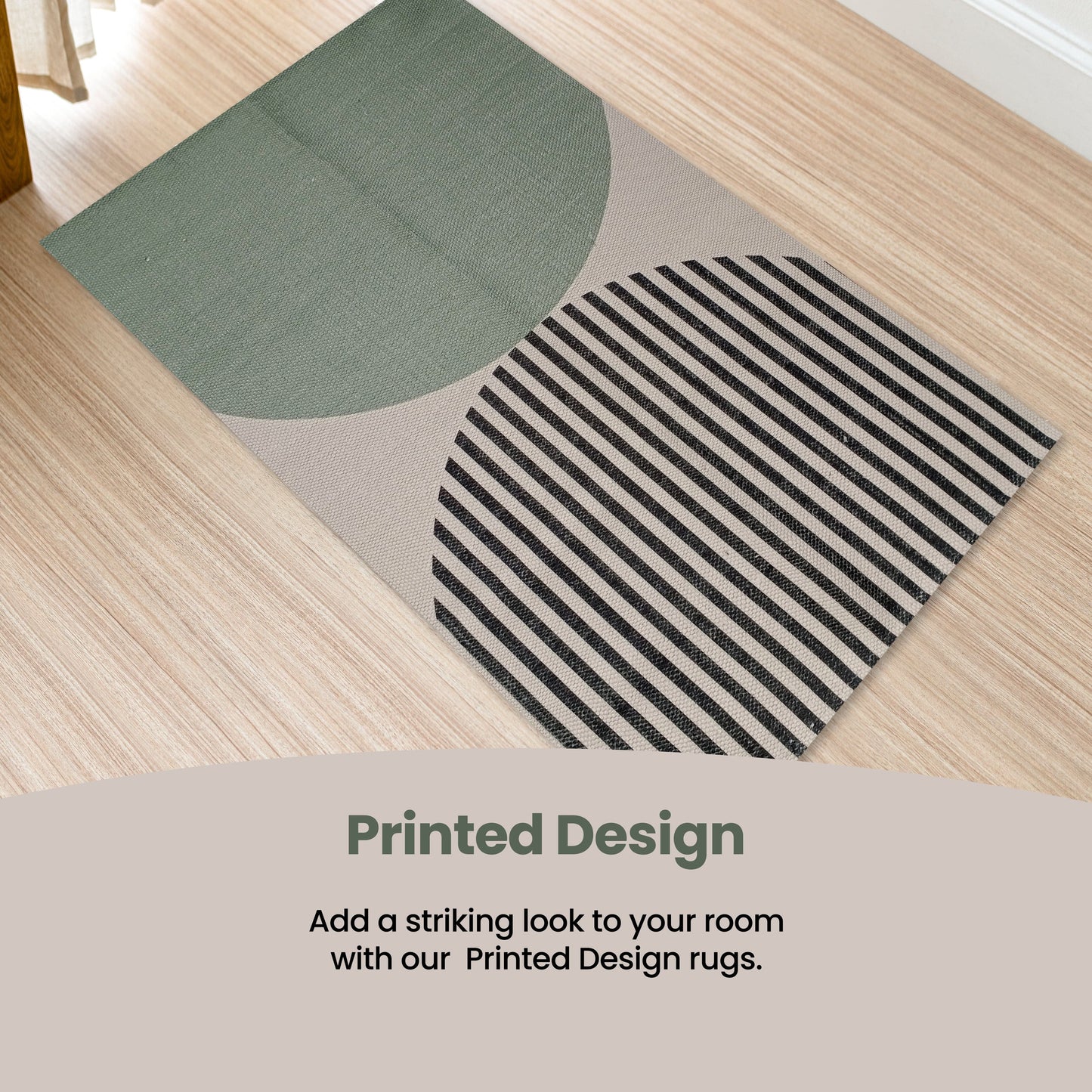OLIVIA ROCCO Printed Rug Amphi Colour Non Slip Soft Durable Floor Rug For Living Room Bedroom Office Indoor Use Decorative