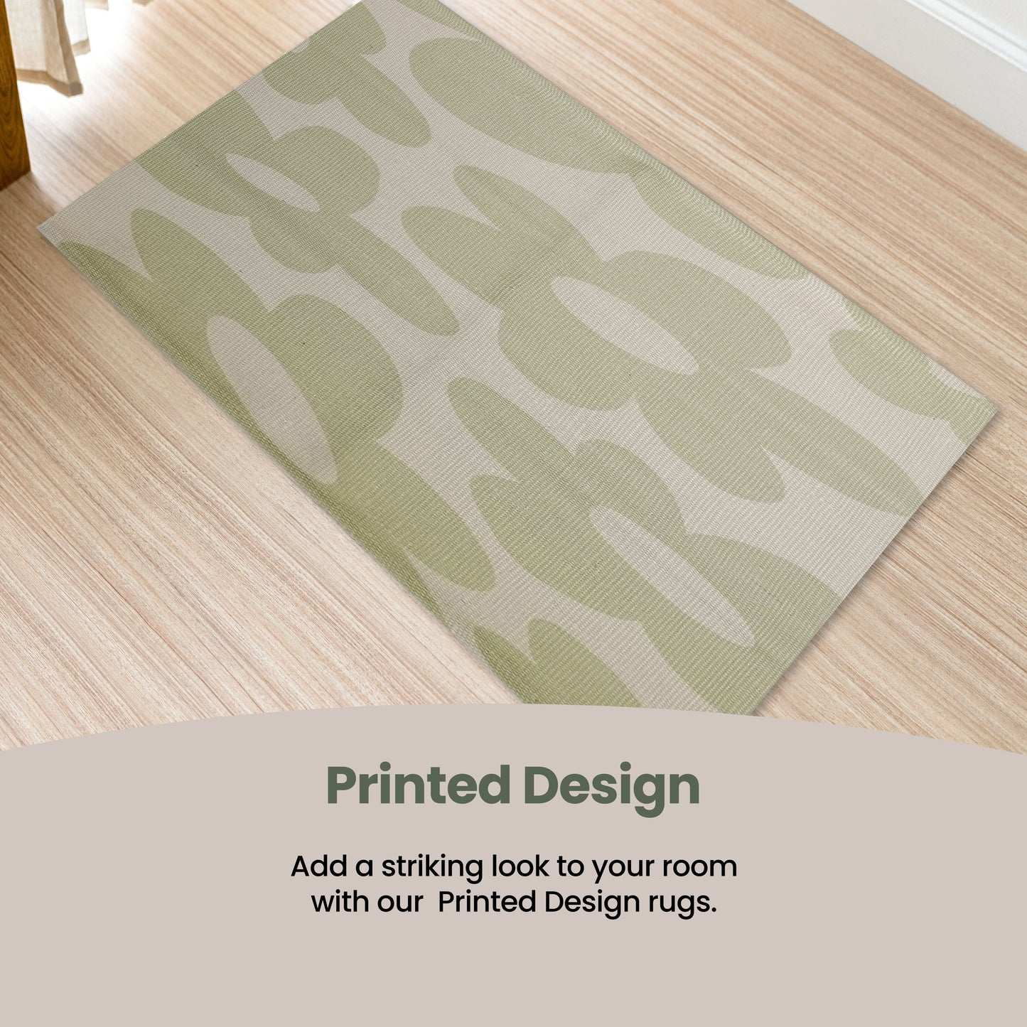 OLIVIA ROCCO Printed Rug Jardin Design Modern Non Slip Soft Durable Floor Rug For Living Room Bedroom Office Jardin Colour
