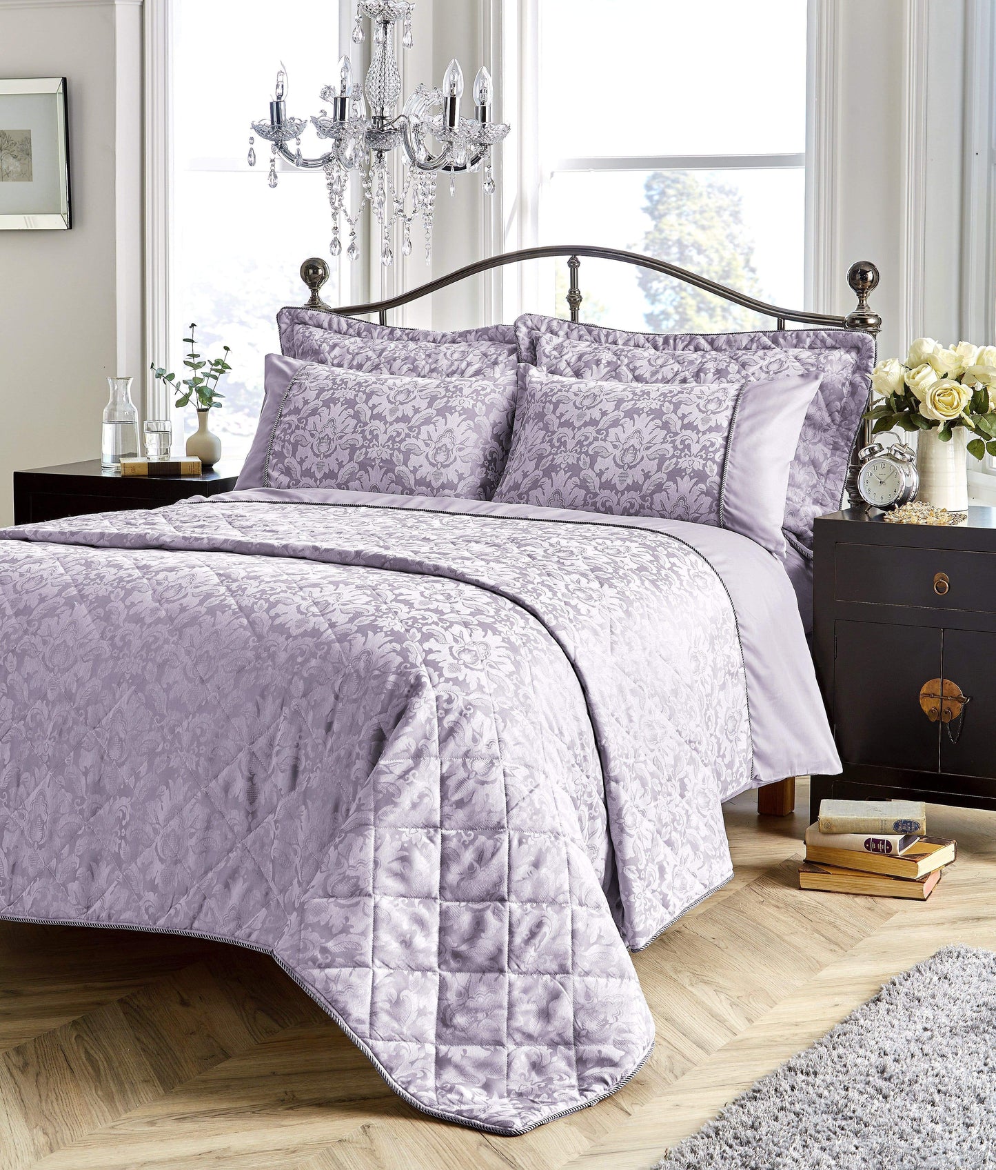 OLIVIA ROCCO Savoy Hand Woven Jacquard Cotton Quilt Cover Duvet Sets OEKO TEX Certified Cotton Rich Made In England Multiple Sizes And Colours