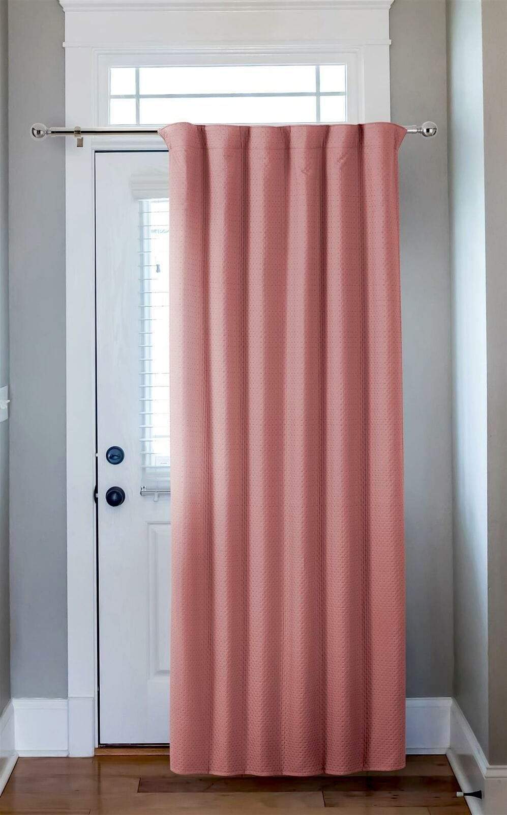 OLIVIA ROCCO Capri Thermal Door Curtain 46x84 Inches For Energy Efficiency And Noise Reduction In Living Rooms And Bedrooms
