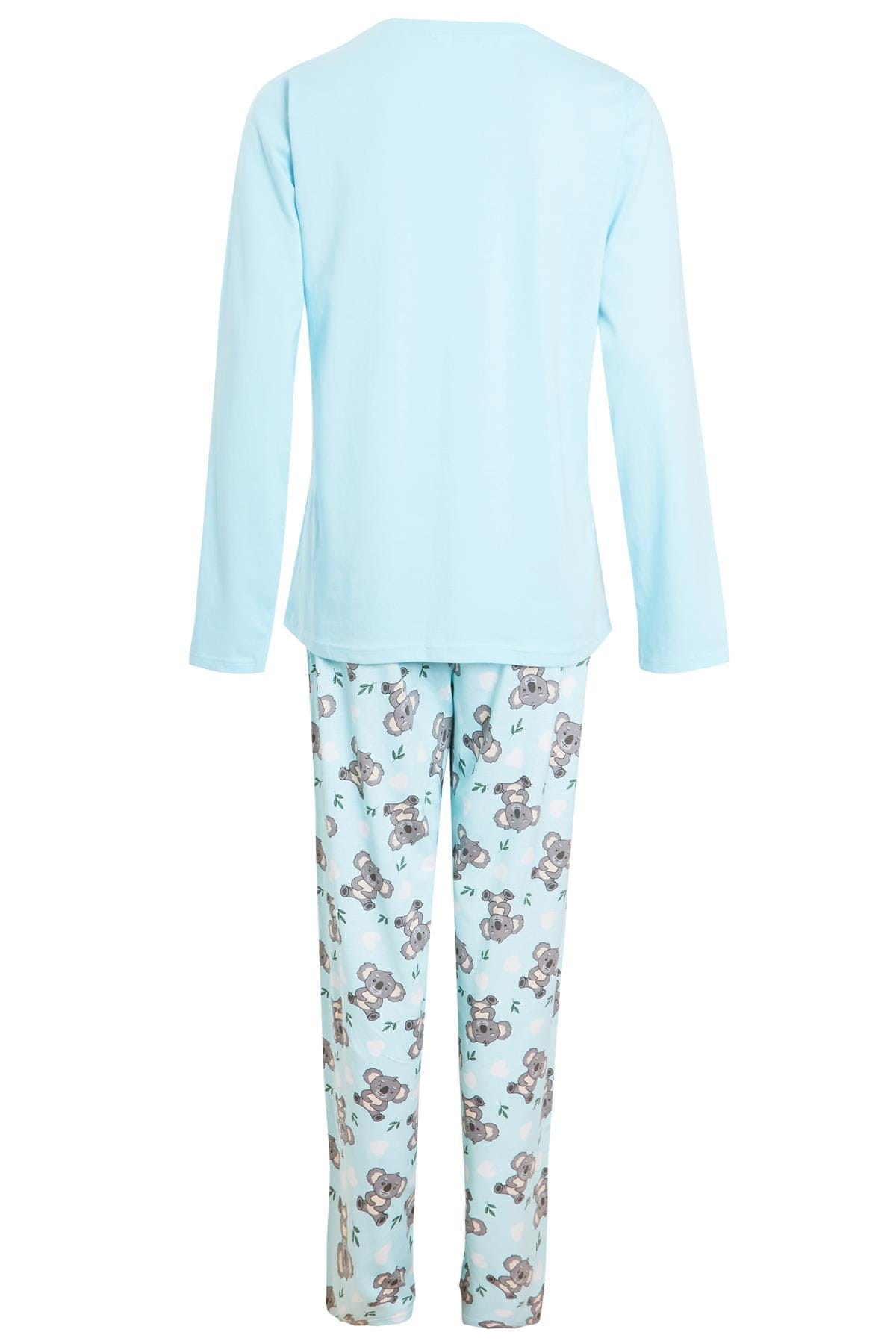 Women's Koala Bear Cotton Pyjama Set 100 Percent Cotton Elasticated Waistband