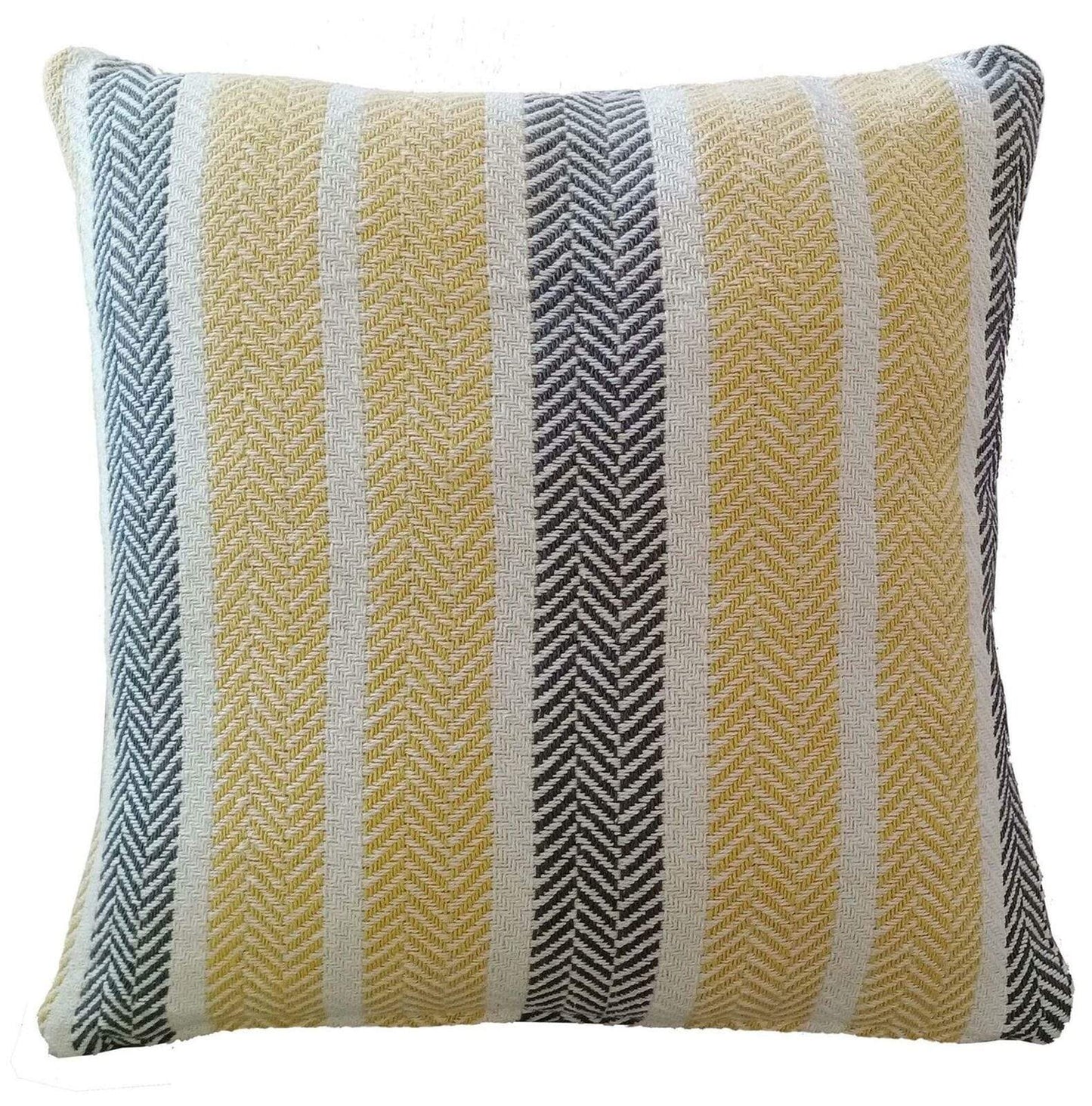 OLIVIA ROCCO Cushion Covers Striped Indian Cotton Indoor Outdoor With Discreet Zipper Grey Ochre Teal Blush Pink Various Sizes