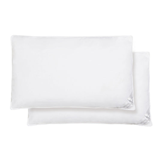 OLIVIA ROCCO 2 Pack Hypoallergenic Duck Feather And Down Pillows Hotel Quality Comfort And Superior Support Premium Filling For All Sleep Positions