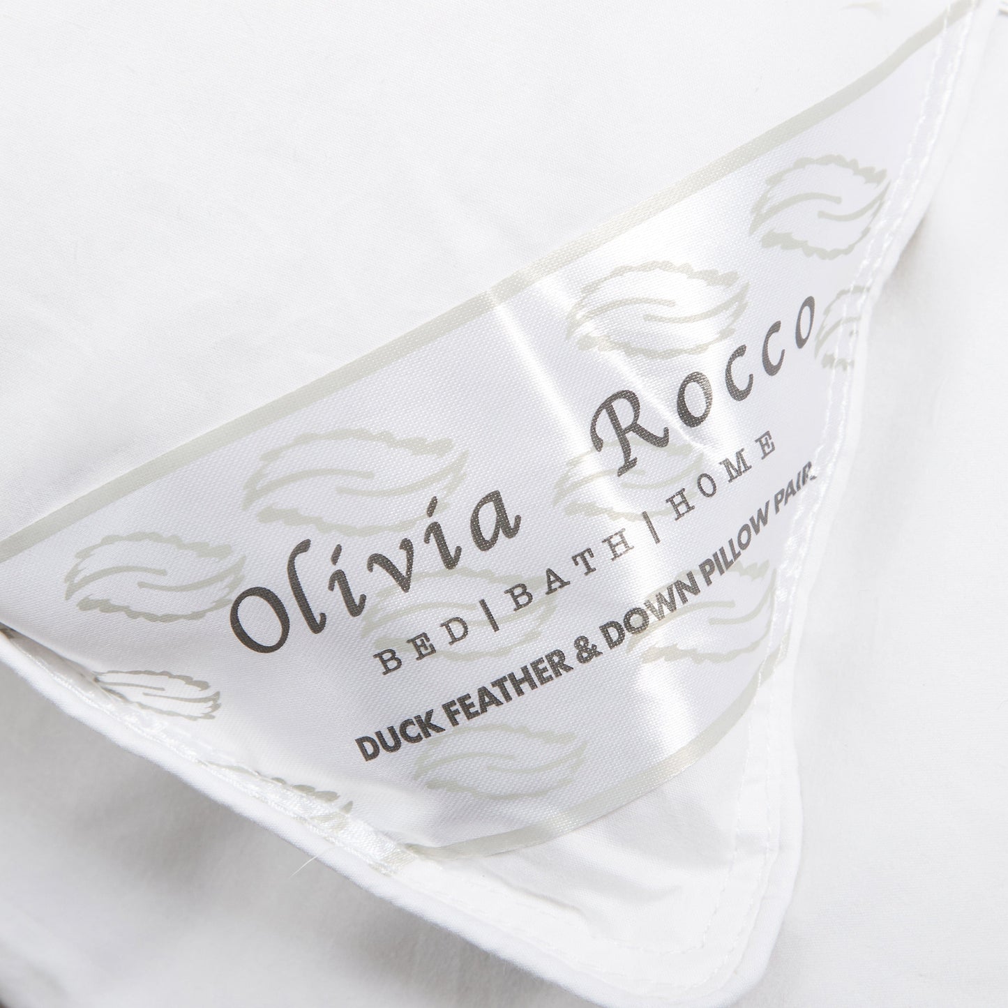 OLIVIA ROCCO 2 Pack Hypoallergenic Duck Feather And Down Pillows Hotel Quality Comfort And Superior Support Premium Filling For All Sleep Positions