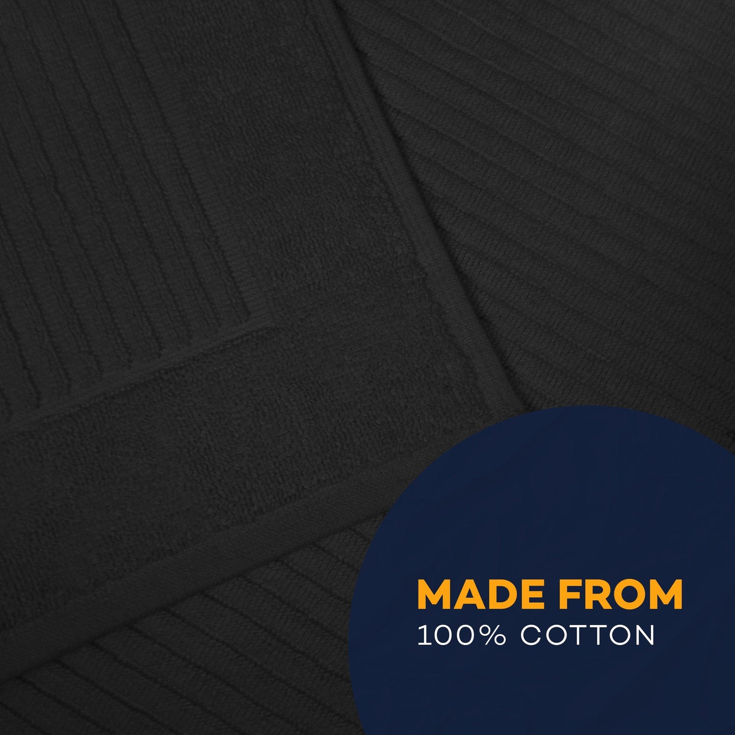 OLIVIA ROCCO Monaco 2 Piece Bath Mat And Pedestal Set Non Slip Water Absorbent 100 Percent Cotton Mats For Safety And Comfort