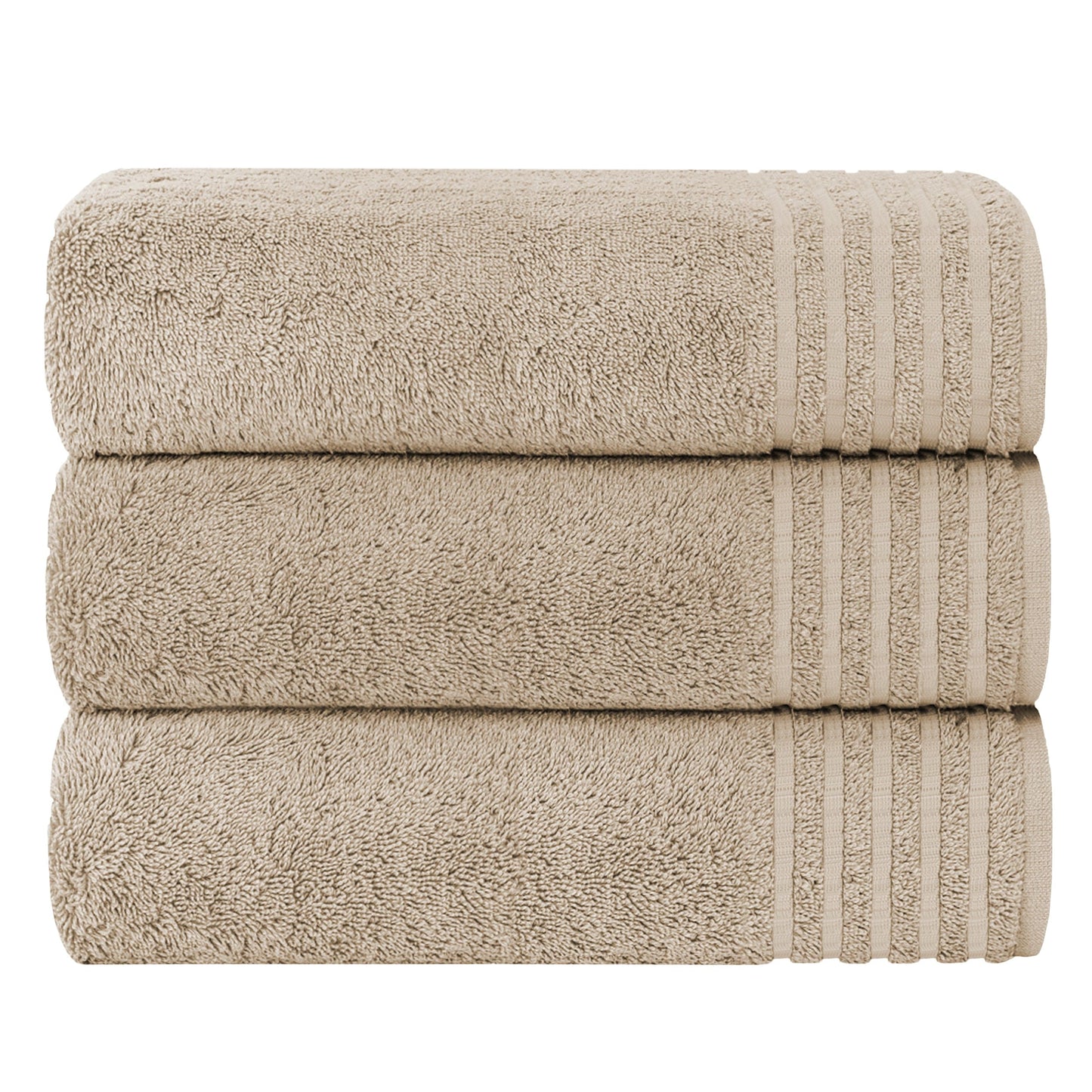 OLIVIA ROCCO Monaco 3 Pack Extra Large Bath Sheets 500GSM 100 Percent Cotton Highly Absorbent Towels For Home Gym Beach Spa Set