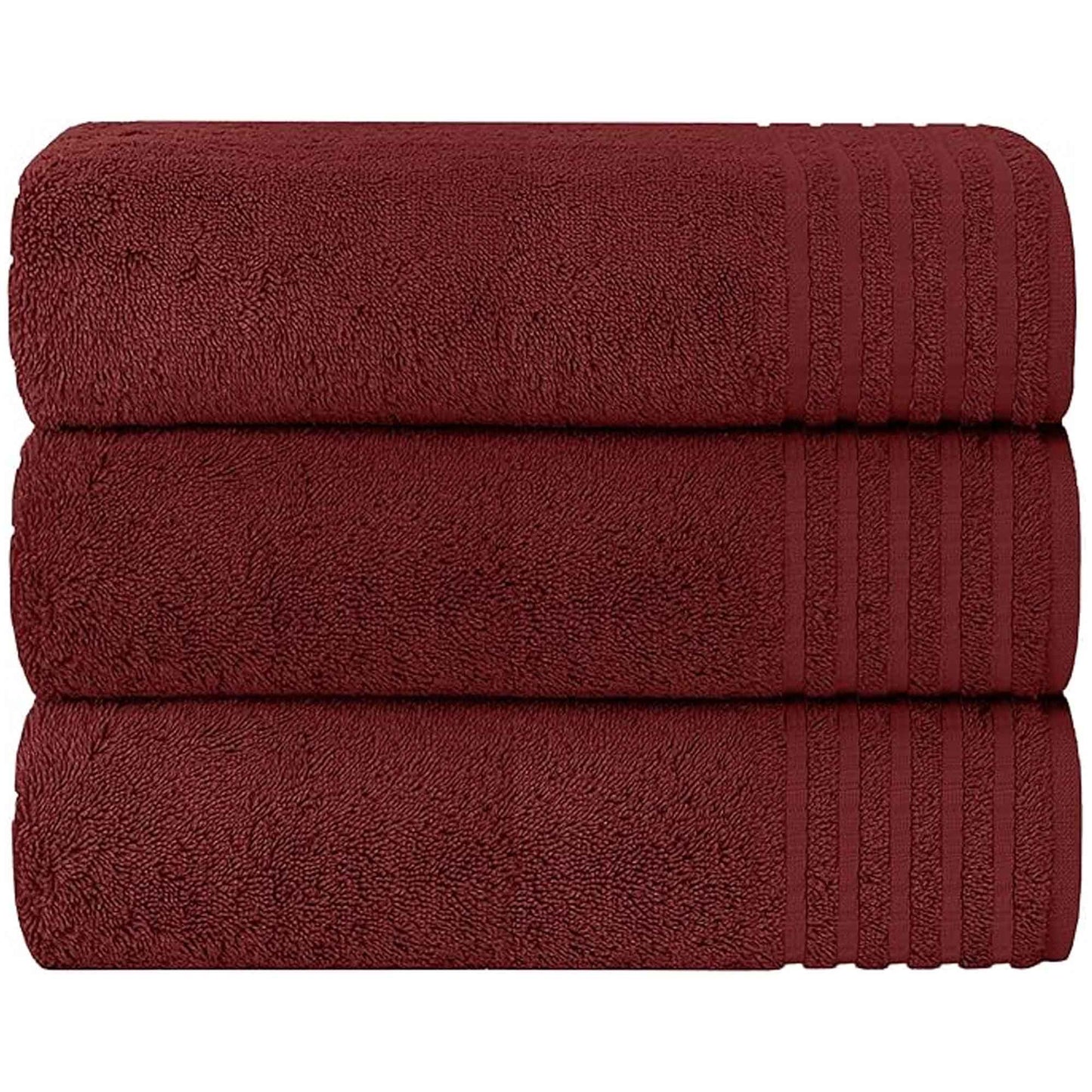 OLIVIA ROCCO Monaco 3 Pack Extra Large Bath Sheets 500GSM 100 Percent Cotton Highly Absorbent Towels For Home Gym Beach Spa Set