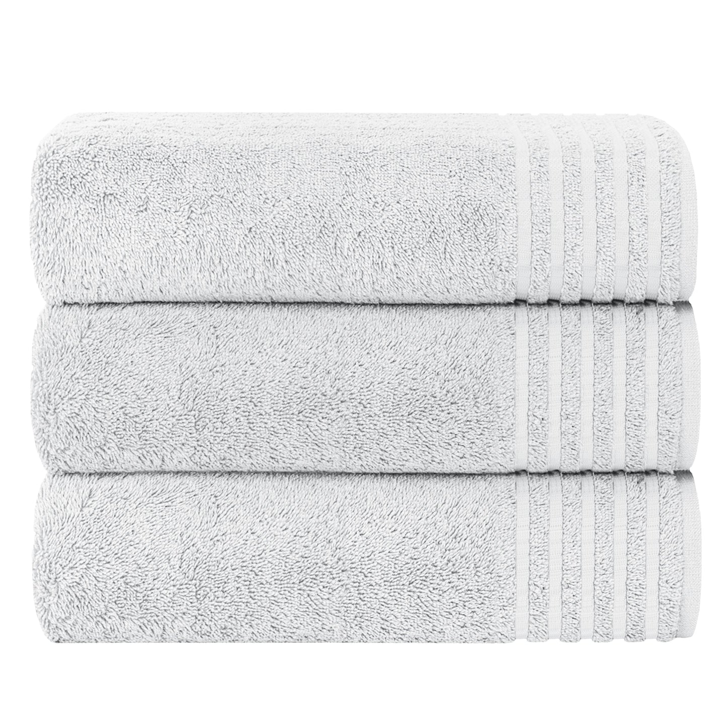 OLIVIA ROCCO Monaco 3 Pack Extra Large Bath Sheets 500GSM 100 Percent Cotton Highly Absorbent Towels For Home Gym Beach Spa Set