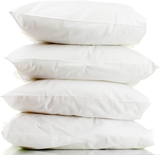 OLIVIA ROCCO 4 Pack Super Bounce Back Pillows With Luxury Fibre Filling For Superior Comfort And Support Hypoallergenic Durable Soft Sleep Pillows