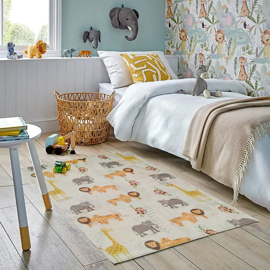OLIVIA ROCCO Animal Print Rug Safari Non Slip Soft Durable Floor Rug for Living Room Bedroom Hallway and Office Eco Friendly