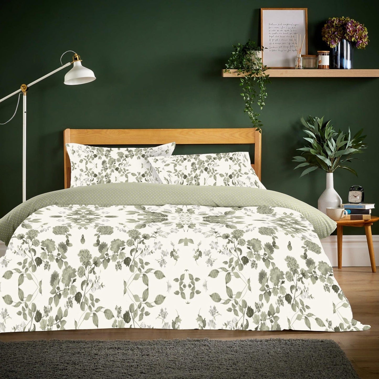OLIVIA ROCCO Duvet Cover Set Flannel Sage Green With Pillowcases Super Soft Warm Quilt Bedding Available In Multiple Sizes
