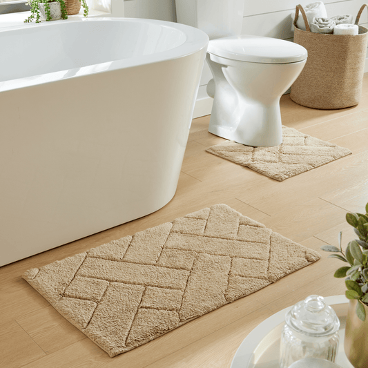 OLIVIA ROCCO Bali Bath Mat And Pedestal Set Luxurious Super Absorbent Easy Care Extra Soft Cotton Mats In Multiple Colours