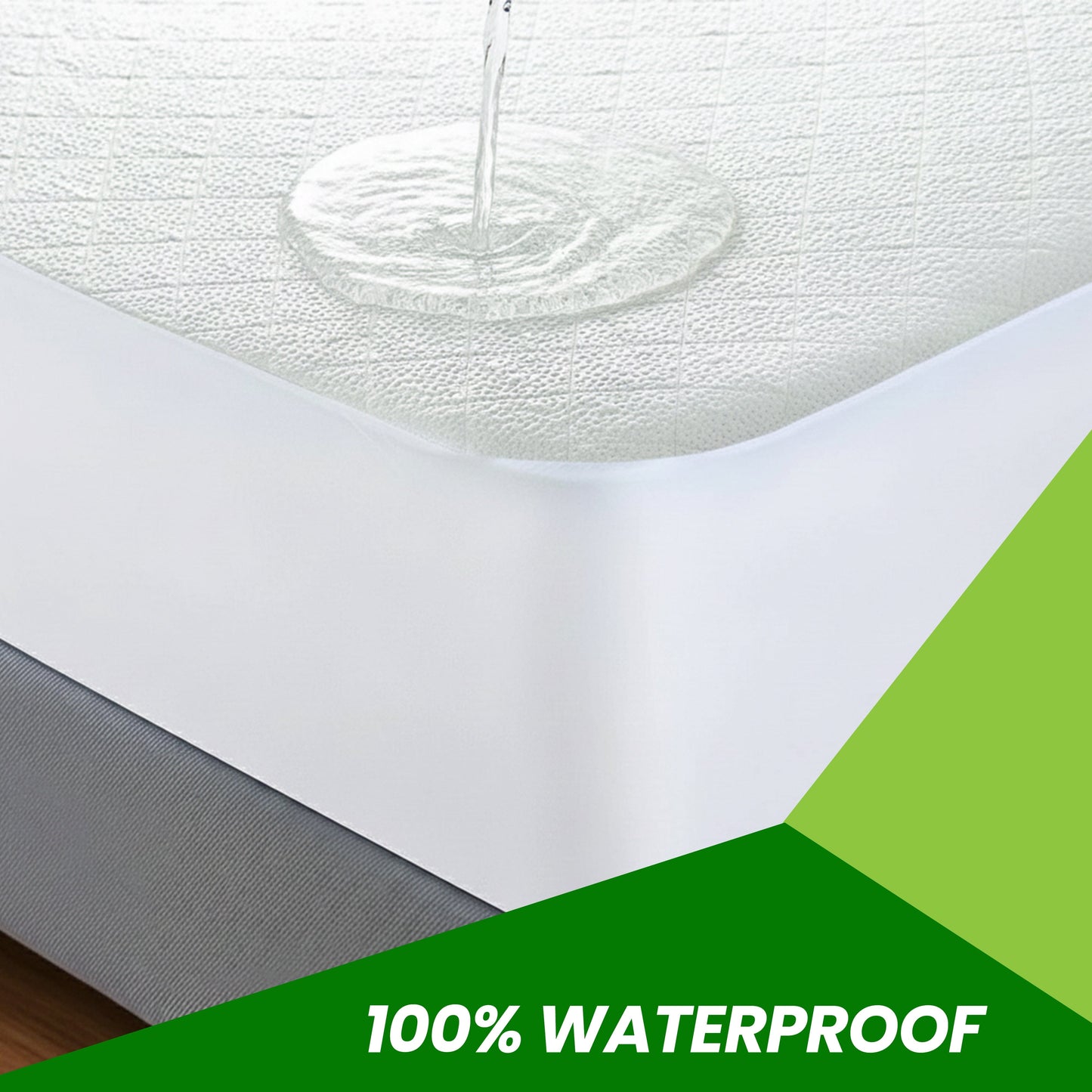 OLIVIA ROCCO Bamboo Quilted Waterproof Mattress Protector with Extra Deep Pocket Elastic Skirt Hypoallergenic Moisture Wicking