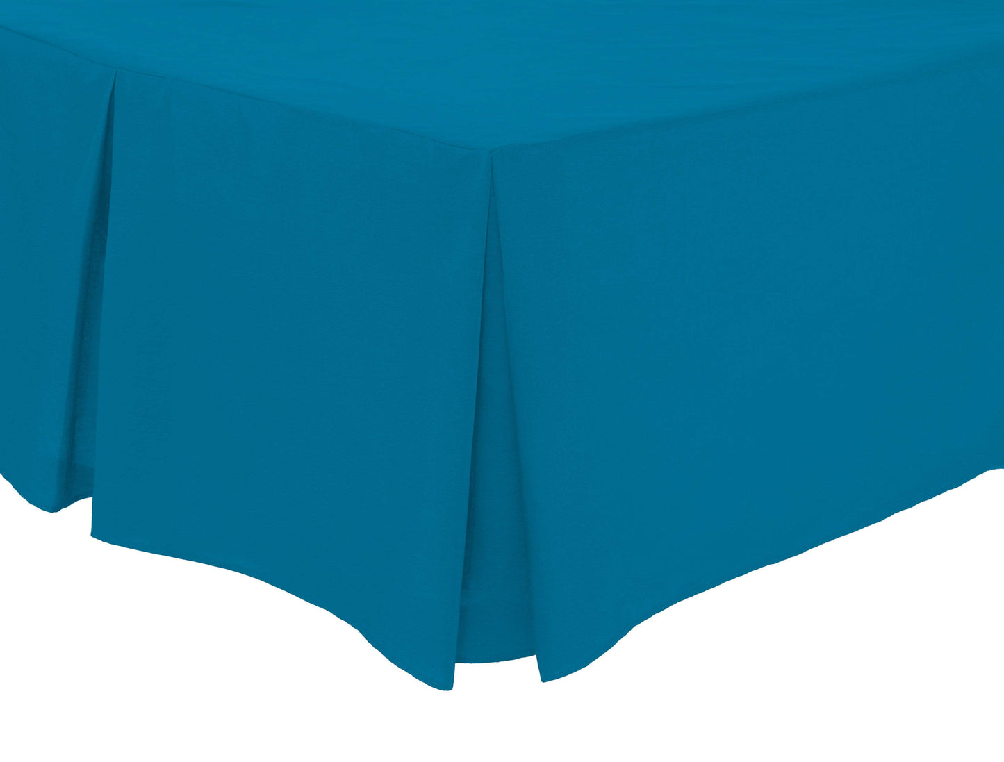 OLIVIA ROCCO Basics Fitted Pleated Valance Sheet Indus Valley Cotton Blend OEKO-TEX Certified Multiple Sizes And Colours