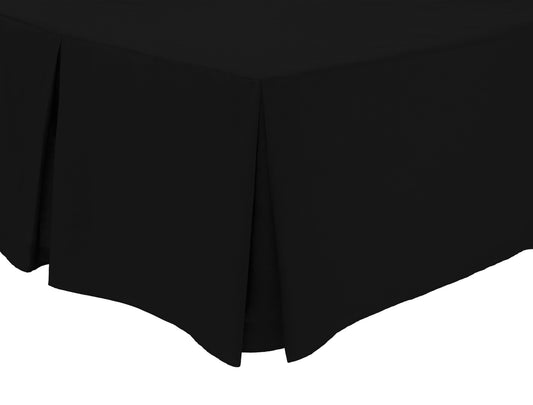OLIVIA ROCCO Basics Fitted Pleated Valance Sheet Indus Valley Cotton Blend OEKO-TEX Certified Multiple Sizes And Colours