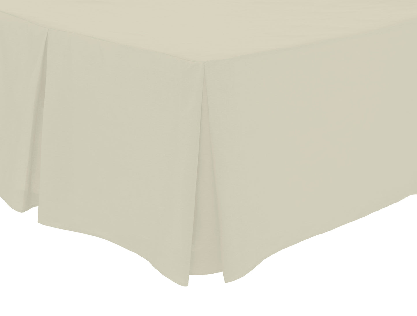 OLIVIA ROCCO Basics Fitted Pleated Valance Sheet Indus Valley Cotton Blend OEKO-TEX Certified Multiple Sizes And Colours