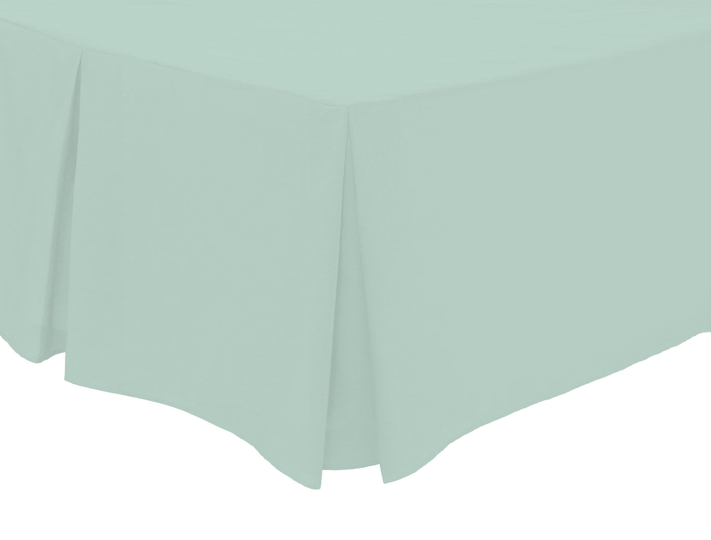 OLIVIA ROCCO Basics Fitted Pleated Valance Sheet Indus Valley Cotton Blend OEKO-TEX Certified Multiple Sizes And Colours
