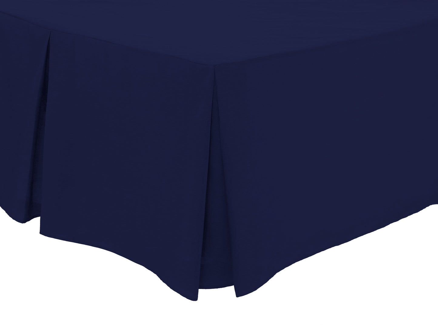 OLIVIA ROCCO Basics Fitted Pleated Valance Sheet Indus Valley Cotton Blend OEKO-TEX Certified Multiple Sizes And Colours
