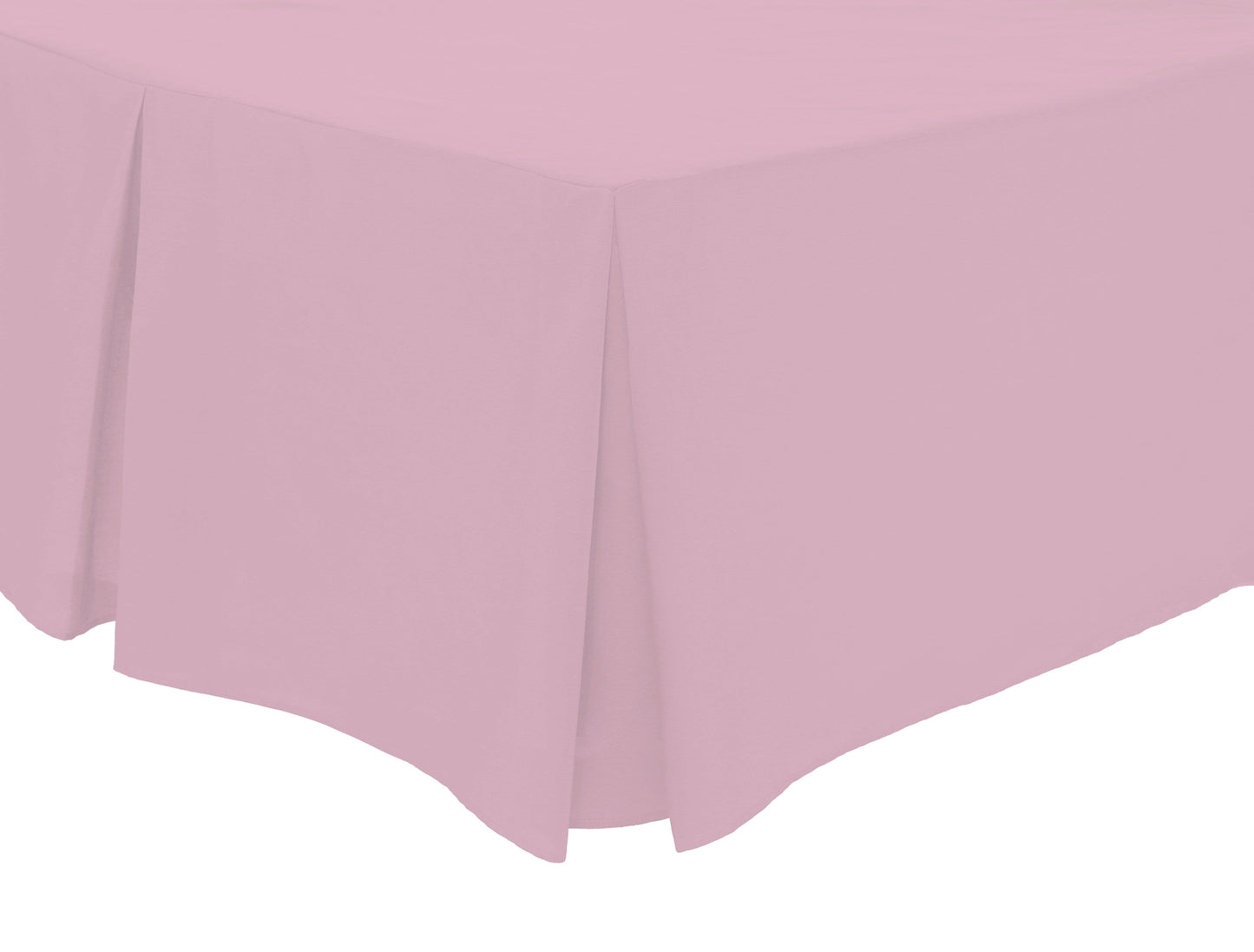 OLIVIA ROCCO Basics Fitted Pleated Valance Sheet Indus Valley Cotton Blend OEKO-TEX Certified Multiple Sizes And Colours