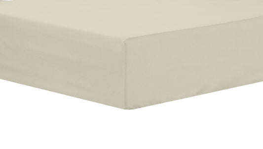 OLIVIA ROCCO Basics Fitted Sheet Indus Valley Cotton Linen Elasticated For Perfect Fit OEKO TEX Certified Multiple Sizes And Colours