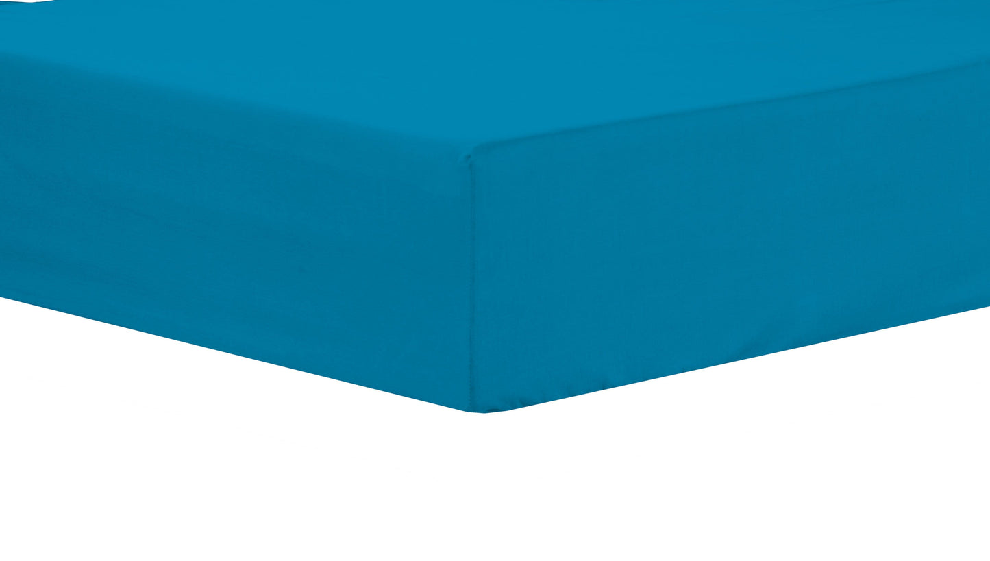 OLIVIA ROCCO Basics Fitted Sheet Indus Valley Cotton Linen Elasticated For Perfect Fit OEKO TEX Certified Multiple Sizes And Colours