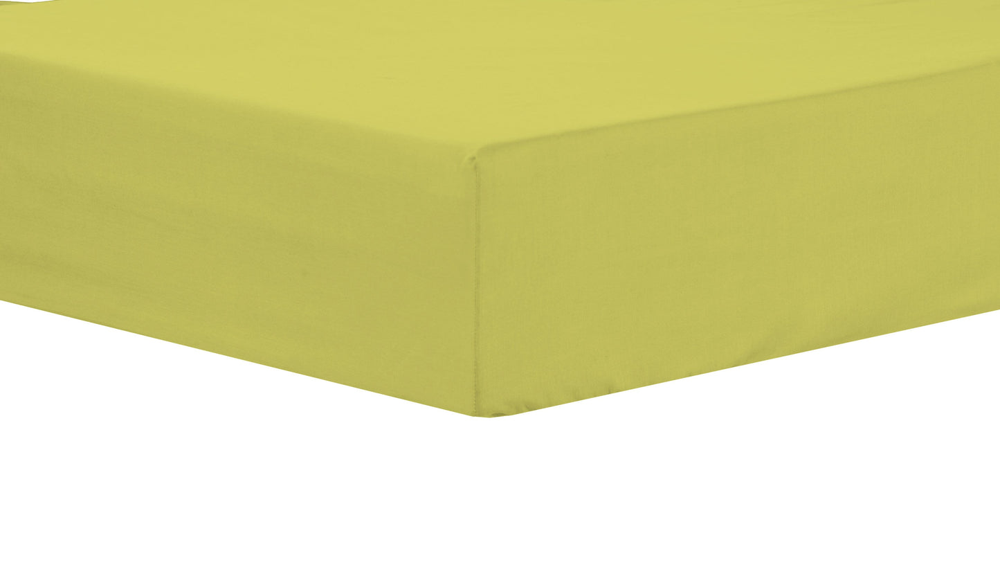 OLIVIA ROCCO Basics Fitted Sheet Indus Valley Cotton Linen Elasticated For Perfect Fit OEKO TEX Certified Multiple Sizes And Colours