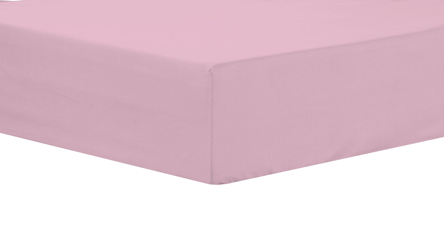 OLIVIA ROCCO Basics Fitted Sheet Indus Valley Cotton Linen Elasticated For Perfect Fit OEKO TEX Certified Multiple Sizes And Colours
