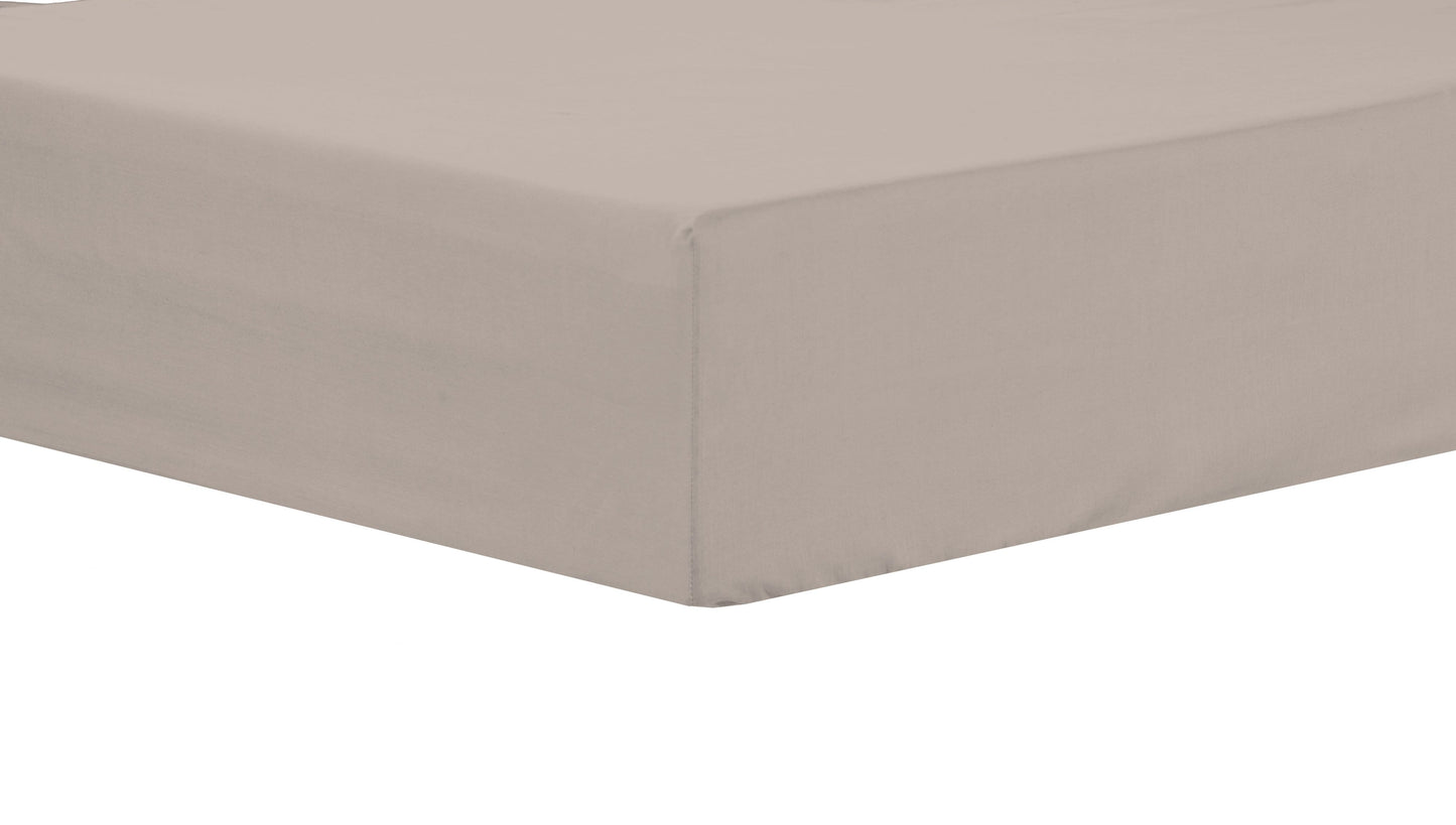 OLIVIA ROCCO Basics Fitted Sheet Indus Valley Cotton Linen Elasticated For Perfect Fit OEKO TEX Certified Multiple Sizes And Colours