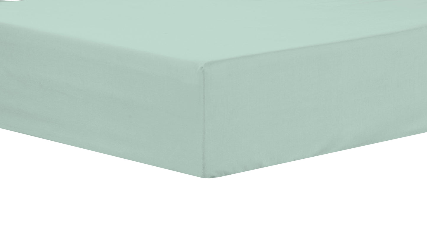 OLIVIA ROCCO Basics Fitted Sheet Indus Valley Cotton Linen Elasticated For Perfect Fit OEKO TEX Certified Multiple Sizes And Colours