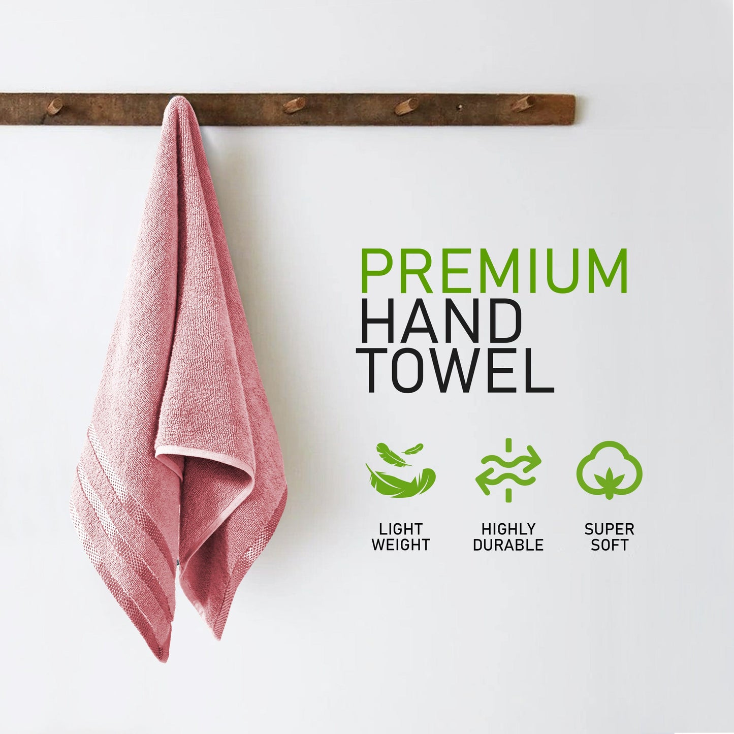 OLIVIA ROCCO Belmont Viscose Stripe Pink Towels 100 Percent Cotton Hotel Quality Super Absorbent 10 Piece Bale Set 4 Hand Towels 12 Face Cloths