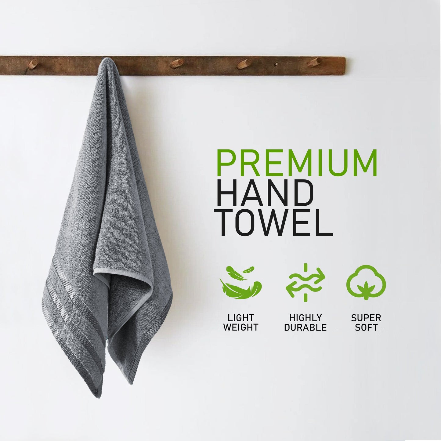 OLIVIA ROCCO Belmont Viscose Stripe Silver Towels 100 Percent Cotton Quality Super Absorbent 10 Piece Bale Set with 4 Hand Towels and 12 Face Cloths