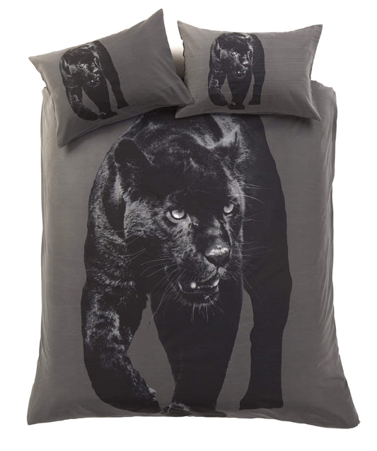 OLIVIA ROCCO Black Panther 3D Photo Panel Duvet Set Cotton Rich Soft Durable OEKO TEX Certified King Double Single Sizes