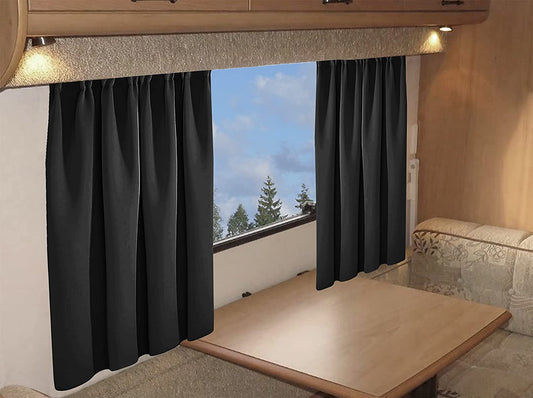 OLIVIA ROCCO Caravan Blackout Curtains 11 Colours Thermal Pencil Pleat Panels Door Panels For Caravans And Campervans All Seasons