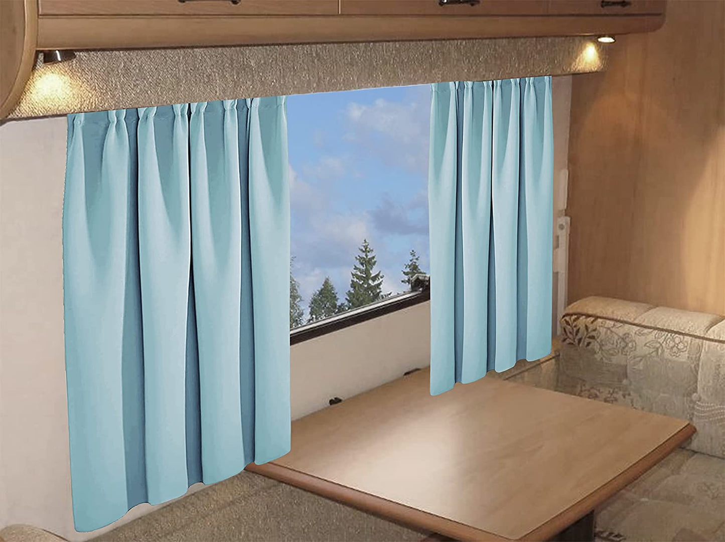 OLIVIA ROCCO Caravan Blackout Curtains 11 Colours Thermal Pencil Pleat Panels Door Panels For Caravans And Campervans All Seasons