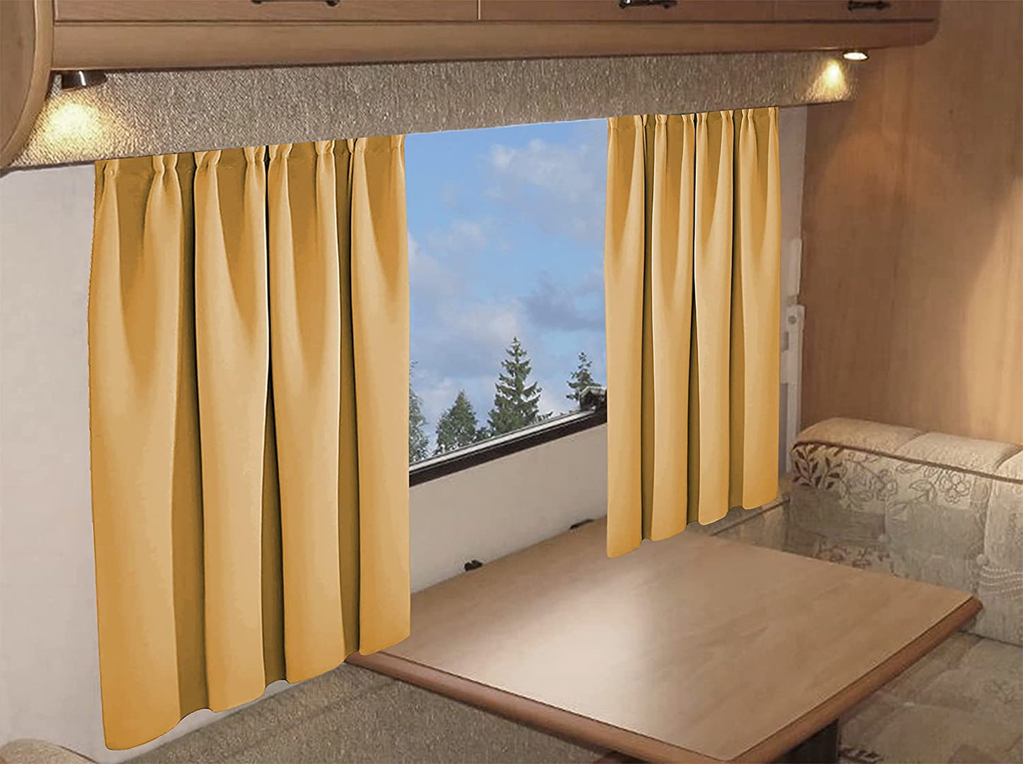 OLIVIA ROCCO Caravan Blackout Curtains 11 Colours Thermal Pencil Pleat Panels Door Panels For Caravans And Campervans All Seasons