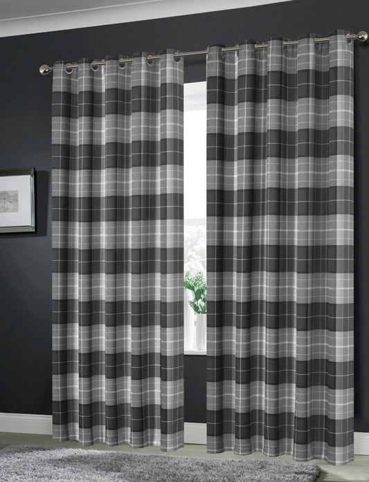 OLIVIA ROCCO Blackout Thermal Curtains Check Marble Design Energy Saving Light Blocking Panels Multiple Sizes And Colours