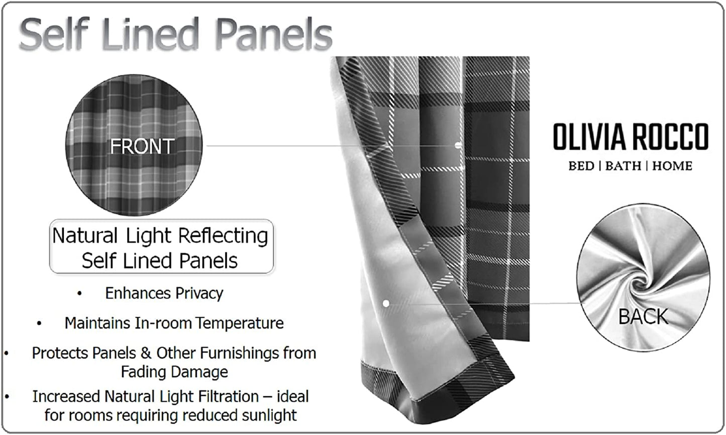 OLIVIA ROCCO Blackout Thermal Curtains Check Marble Design Energy Saving Light Blocking Panels Multiple Sizes And Colours