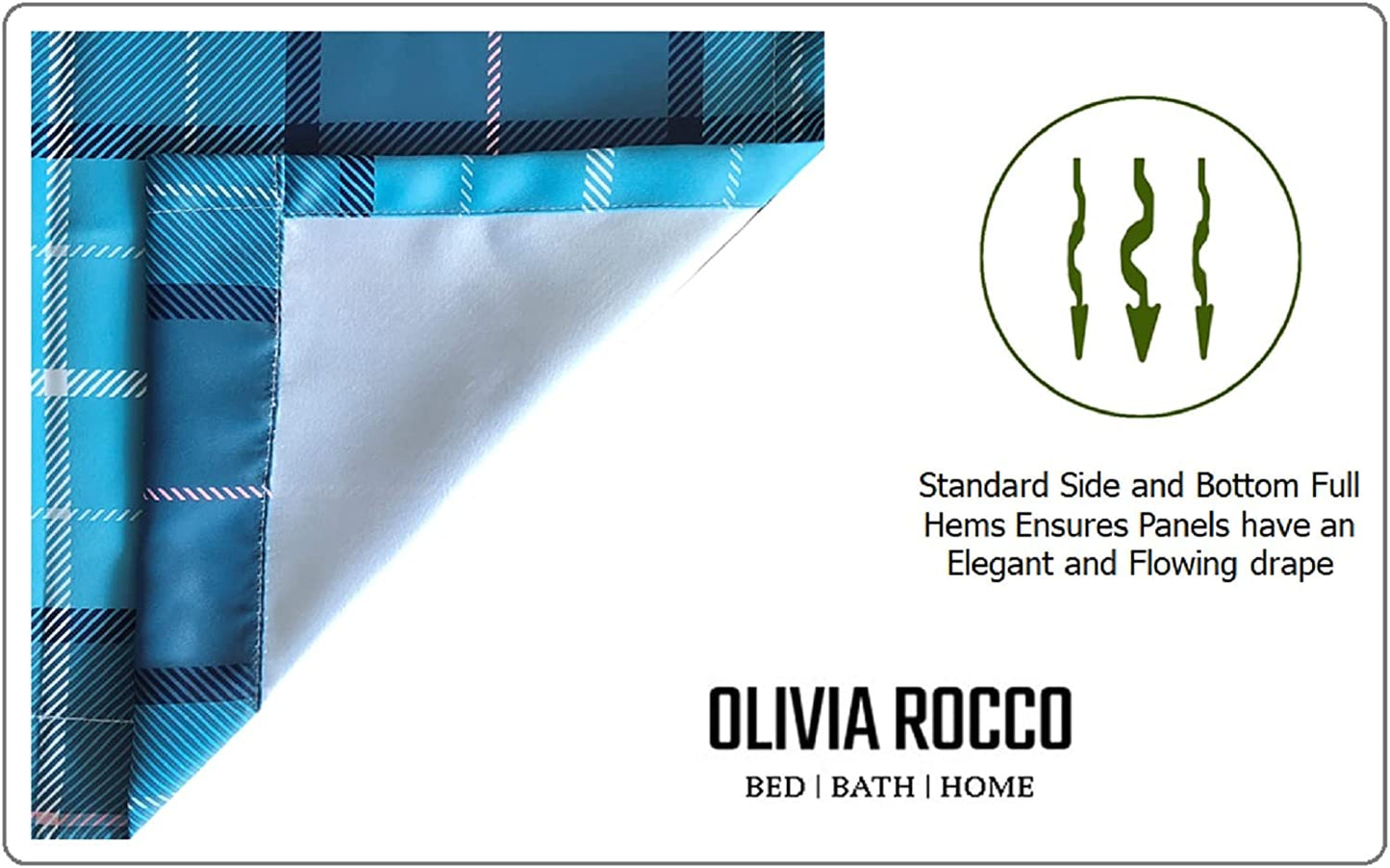 OLIVIA ROCCO Blackout Thermal Curtains Check Marble Design Energy Saving Light Blocking Panels Multiple Sizes And Colours