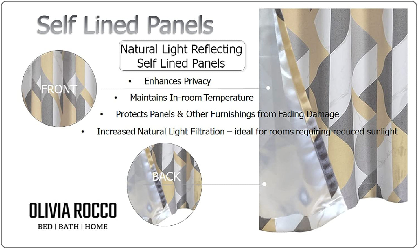 OLIVIA ROCCO Blackout Thermal Curtains Check Marble Design Energy Saving Light Blocking Panels Multiple Sizes And Colours
