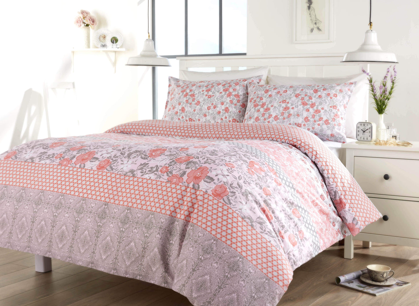 Chelsea Floral Duvet Set Cotton-Rich Bedding