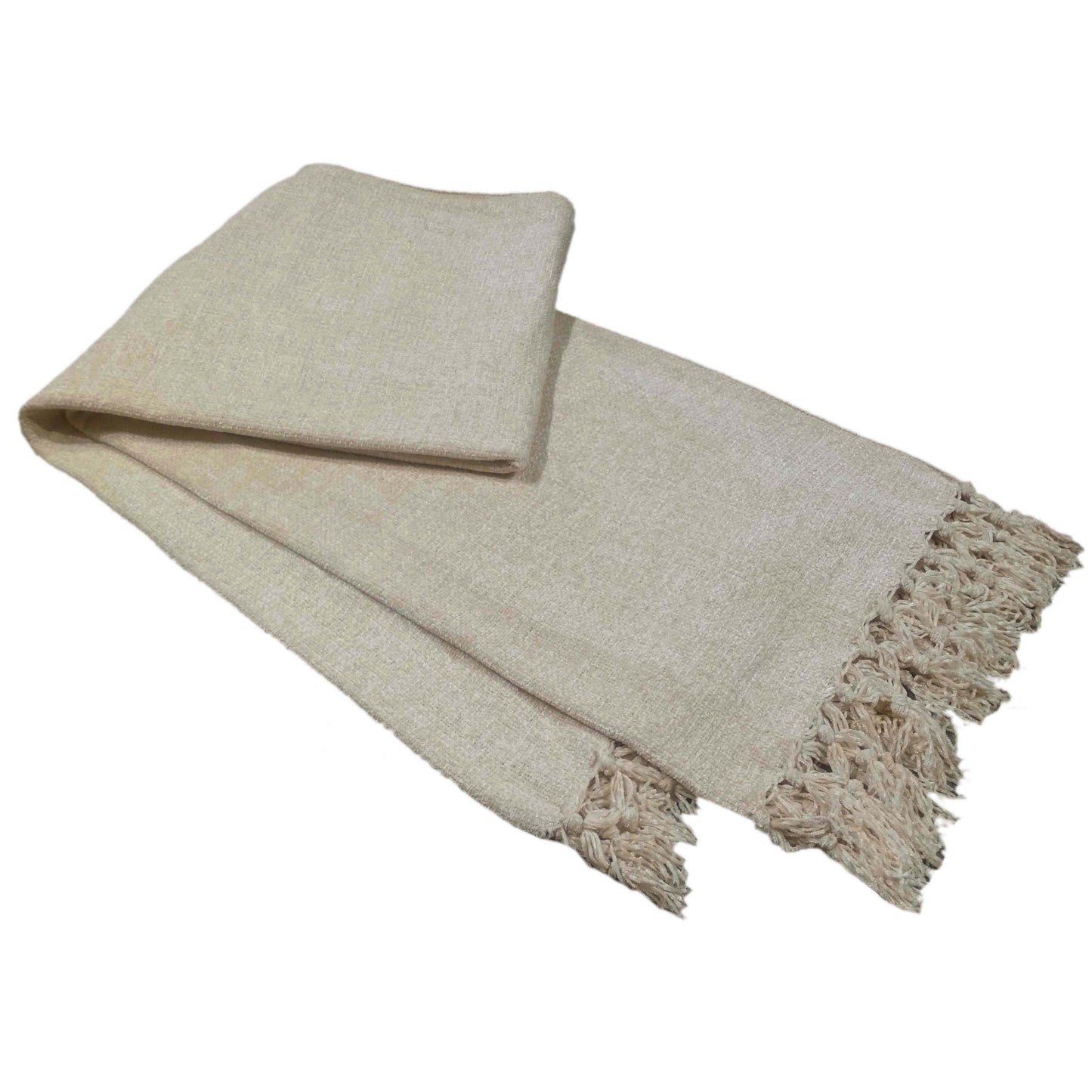 OLIVIA ROCCO Chenille Tassel Throw Blanket for Couch Sofa Chair Bed All-Season Soft Luxury Home Decor and Cozy Comfort Everyday