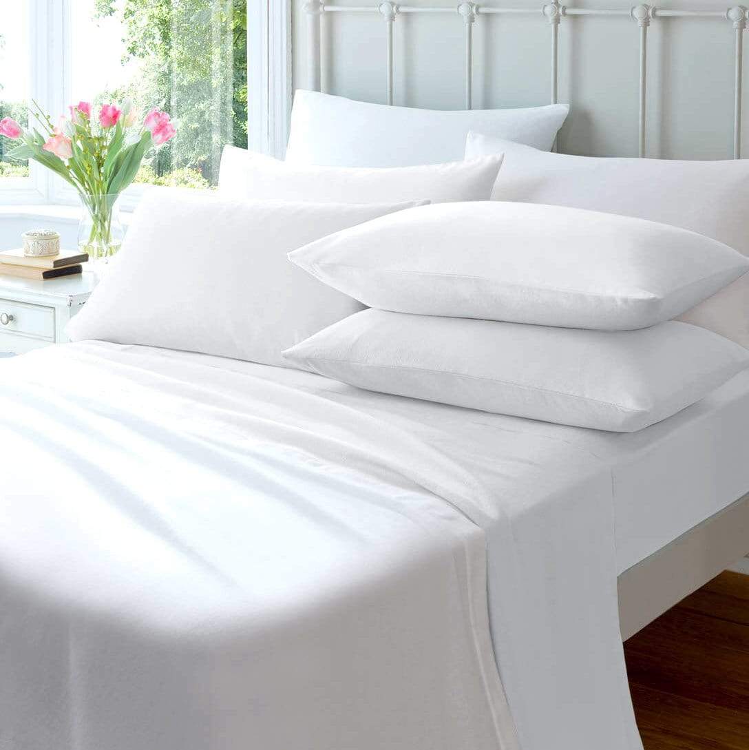 OLIVIA ROCCO Flannelette Duvet Set Brushed Cotton Super Soft Warm Luxuriously Cozy For Single Double King Super King All Season Comfort