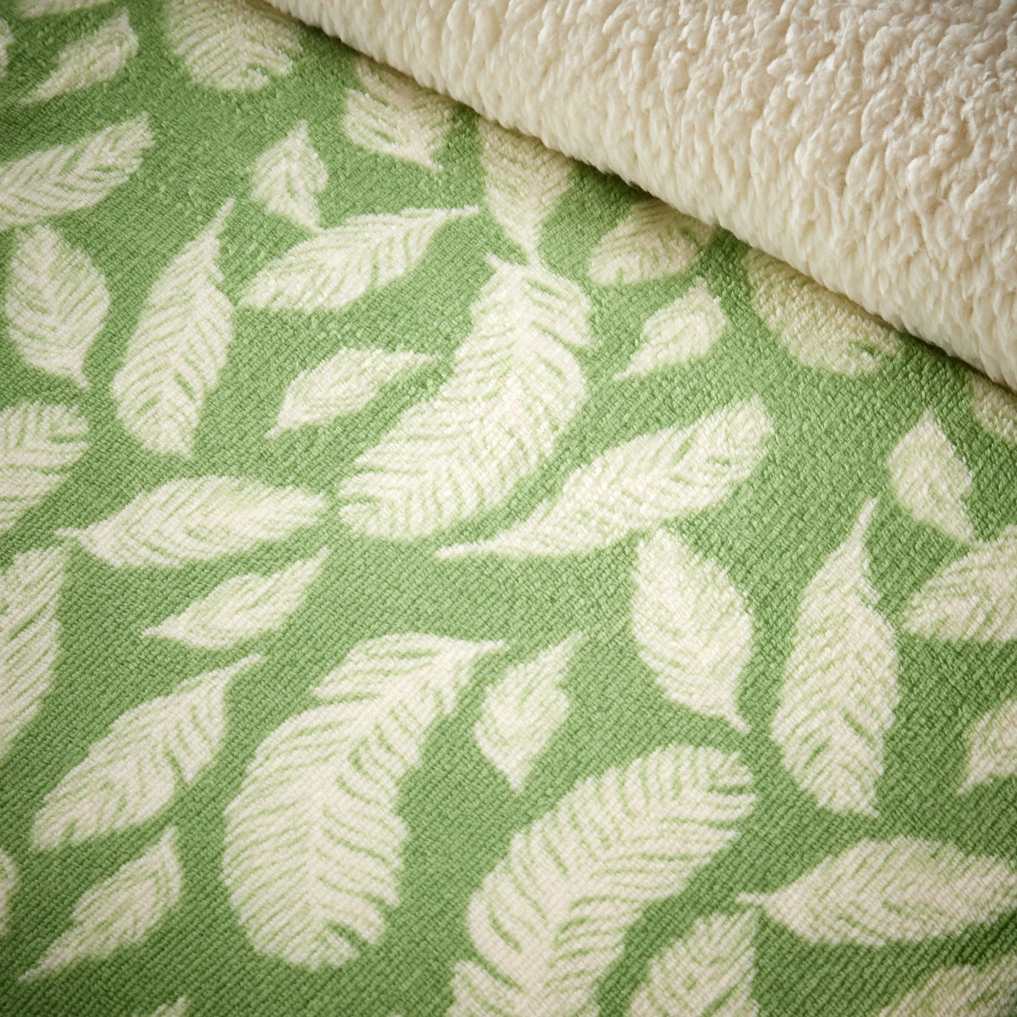 OLIVIA ROCCO Floral Leaves Teddy Duvet Set Reversible Sherpa Fleece Winter Bedding Single Double King Cozy Faux Fur For Elegant Bedroom Decor